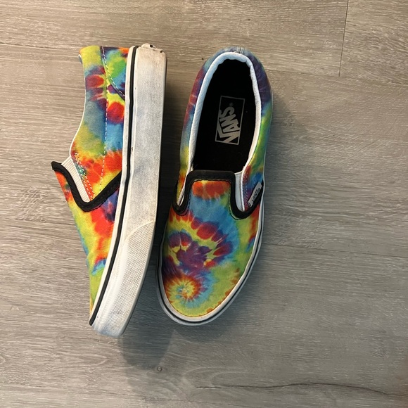 Tie Dye Kids Size 2 Vans - Picture 4 of 7